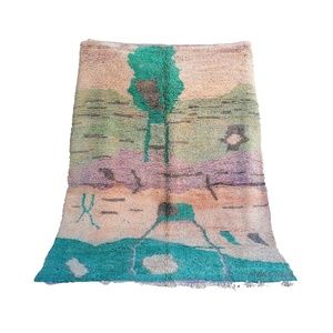 Teal Moroccan Boujaad Rug